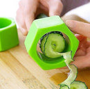 2pcs Creative Kitchen Gadget Spiral Cucumber Slicer Nut Shape Vegetable Cutter
