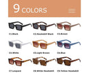 Small Rectangle Sunglasses For Women Retro Gradient Sun Glasses Female Vintage Anti Glare Shades Ladies UV400 - Hawksbill Black