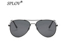 SPLOV Aviation Polarized Sunglasses Men and Women Brand Designer Pilot Sun Glasses Classic Coating Driving - Black Grey