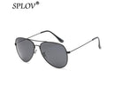 SPLOV Aviation Polarized Sunglasses Men and Women Brand Designer Pilot Sun Glasses Classic Coating Driving - Black Grey
