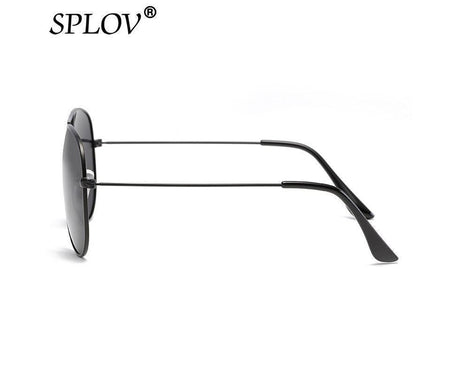 SPLOV Aviation Polarized Sunglasses Men and Women Brand Designer Pilot Sun Glasses Classic Coating Driving - Black Grey