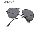 SPLOV Aviation Polarized Sunglasses Men and Women Brand Designer Pilot Sun Glasses Classic Coating Driving - Black Grey