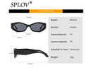 Trendy Small Cat Eye Women Sunglasses Retro Ins Popular Polygon Shades Beautiful Lady Vintage Oval Eyewear Leopard Green Grey UV400 - Orange White Grey