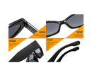 Trendy Small Cat Eye Women Sunglasses Retro Ins Popular Polygon Shades Beautiful Lady Vintage Oval Eyewear Leopard Green Grey UV400 - Orange White Grey