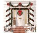 Christmas Decorations, Red Flannelette Christmas Bow