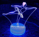 3D Ballet Night Light Led Touch Switch Decor Table Desk Optical Illusion Lamps 7 Color Changing Lights LED Table Lamp Xmas Home Love Gift