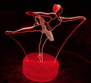 3D Ballet Night Light Led Touch Switch Decor Table Desk Optical Illusion Lamps 7 Color Changing Lights LED Table Lamp Xmas Home Love Gift