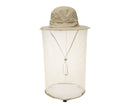 Outdoor Women Men Anti Bug Bee Mosquito Hat Head Net Sun Protection Bucket Cap-Khaki