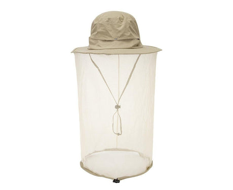 Outdoor Women Men Anti Bug Bee Mosquito Hat Head Net Sun Protection Bucket Cap-Khaki