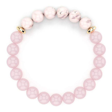 Rose Quartz Bracelet For Women, Rose Quartz Crystal, Pink Opal Peru, Hematite, Anxiety Bracelet For Women, Ultra Cute Pink Bracelets For Women