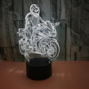 Dirt Bike Gifts for Boys, Motocross 3D Night Light Illusion