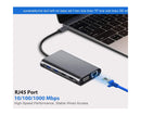 Type-c Docking Station 11 In One with Hdmi Network Card Multi-in-one Converter Usb Hub Expansion Dock for MacBook - Grey