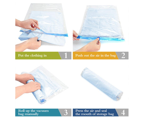 10Travel Compression Bags, Travel Essentials Vacuum Packing Space Saver Bags for Cruise Travel Accessories (10-Travel)
