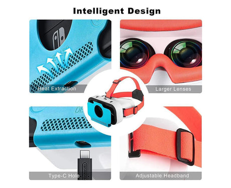 VR Headset for Nintendo Switch / Switch OLED /Nintendo Switch 3D VR (Virtual Reality) Glasses, Switch VR Labo Goggles Headset for Nintendo Switch