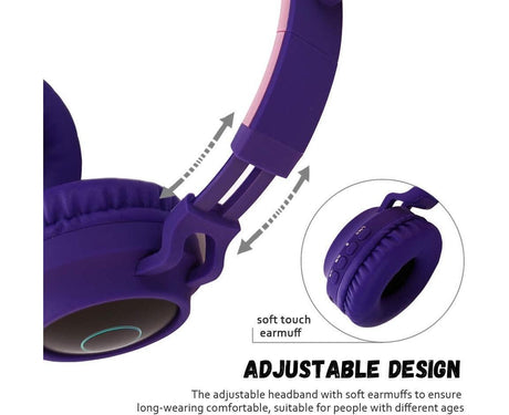 babies Bluetooth Cat Ear Headphones Foldable Stereo Wireless Headphones