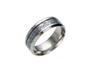 Stylish Men Titanium Steel Smooth Surface Wedding Band Finger Ring Jewelry Gift-Blue + Golden US 11
