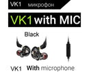 QKZ VK1 Wired In-Ear Earphones Bass HiFi Earbuds Sports Headphones with Mic-Transparent White