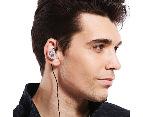 QKZ VK1 Wired In-Ear Earphones Bass HiFi Earbuds Sports Headphones with Mic-Transparent White