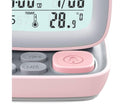 500mAh Alarm Clock Mute Battery Operated ABS Snooze Chargeable Digital Clock for babies - Pink
