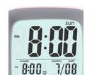 500mAh Alarm Clock Mute Battery Operated ABS Snooze Chargeable Digital Clock for babies - Pink