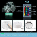 3D Led Night Light Optical Illusion Lamp With 16 Colors Change And Smart Touch