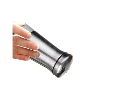 Salt Spice Shaker Dispenser Adjustable Pour Holes Stainless Steel Pepper Box Can-Silver