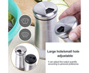 Salt Spice Shaker Dispenser Adjustable Pour Holes Stainless Steel Pepper Box Can-Silver