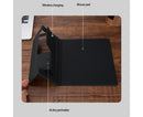 1 Set Wireless Charger Pad 15 W Delicate Texture Pen Storage Fast Induction with Mouse Pad QI Standard Folding Multifunctional Wireless Charger - Black