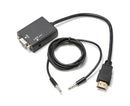1080P HDMI-compatible to VGA Multi-Display Video Converter Adapter Cable for PC DVD HDTV - Black