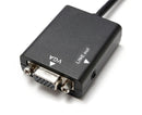 1080P HDMI-compatible to VGA Multi-Display Video Converter Adapter Cable for PC DVD HDTV - Black