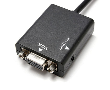 1080P HDMI-compatible to VGA Multi-Display Video Converter Adapter Cable for PC DVD HDTV - Black