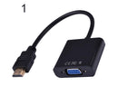 1080P VGA Male to HDMI-compatible Video Adapter Universal Gold Plated Female for PC HDTV - White