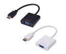 1080P VGA Male to HDMI-compatible Video Adapter Universal Gold Plated Female for PC HDTV - White