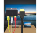2Pcs/Set RCA Cable HDMI-compatible Male to 3 RCA PVC 3 RCA to SCART Adapter for TV - Black