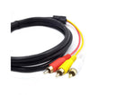 3 Input Ports 1.5M HDMI-compatible Male to 3 RCA Scart Audio Video Converter Adapter Cable - Black