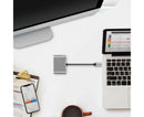 4 in 1 USB Type-C to  HDMI-compatible VGA Card Reader Ports Hub Adapter for MacBook Pro - Black