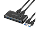 4 USB 2.0 Output Port Computer Sharing Hub Switcher Selector for Mac Chrome OS - Black