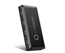 4 USB 2.0 Output Port Computer Sharing Hub Switcher Selector for Mac Chrome OS - Black