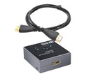 4K HDMI-compatible Dual Multiport Adapter with 2 LED Display Indicators Devices Switcher - Black