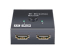 4K HDMI-compatible Dual Multiport Adapter with 2 LED Display Indicators Devices Switcher - Black