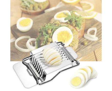 Kitchen Stainless Steel Egg Slicer Wire Egg Cheeses Chopper Dicer Cutter Tool for Salads Sandwiches