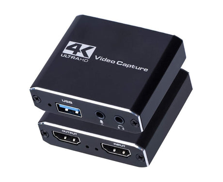 4K HDMI-compatible USB2.0 Video Capture Card Game Live Streaming Recording Box Adapter - Black