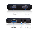 4K HDMI-compatible USB2.0 Video Capture Card Game Live Streaming Recording Box Adapter - Black