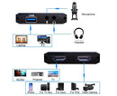 4K HDMI-compatible USB2.0 Video Capture Card Game Live Streaming Recording Box Adapter - Black