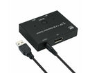 8K DP 1 In 2 Out Displayport Splitter Switch for HDTV Graphics Card Computer - Black