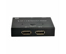 8K DP 1 In 2 Out Displayport Splitter Switch for HDTV Graphics Card Computer - Black