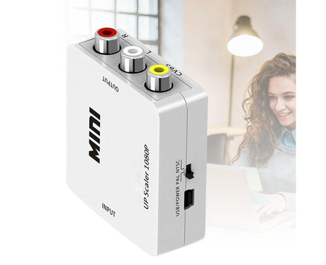 Audio Converter Harmless Environmentally Friendly Lightweight No Power Converter for DVD - White