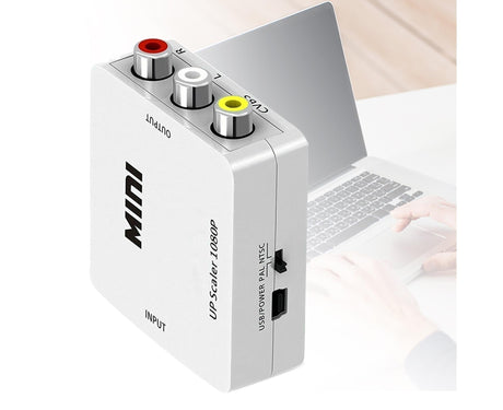 Audio Converter Harmless Environmentally Friendly Lightweight No Power Converter for DVD - White