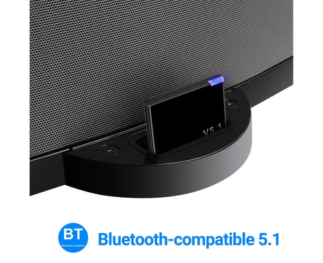 Audio Receiver Quick Transmission High Fidelity Plug Play 30 Pin Bluetooth-compatible5.1  Music Receiver Adapter for Home - Black