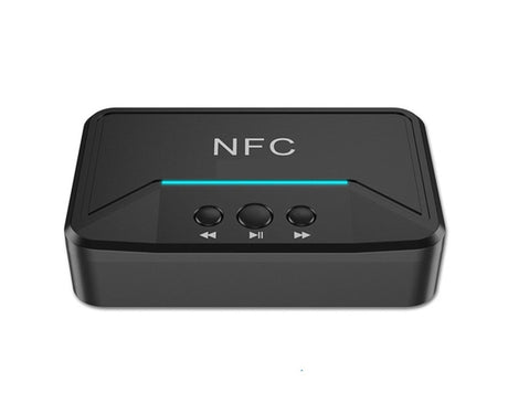 Car Wireless NFC Bluetooth-compatible 5.0 Receiver AV AUX HiFi Stereo Audio Music Adapter - Black